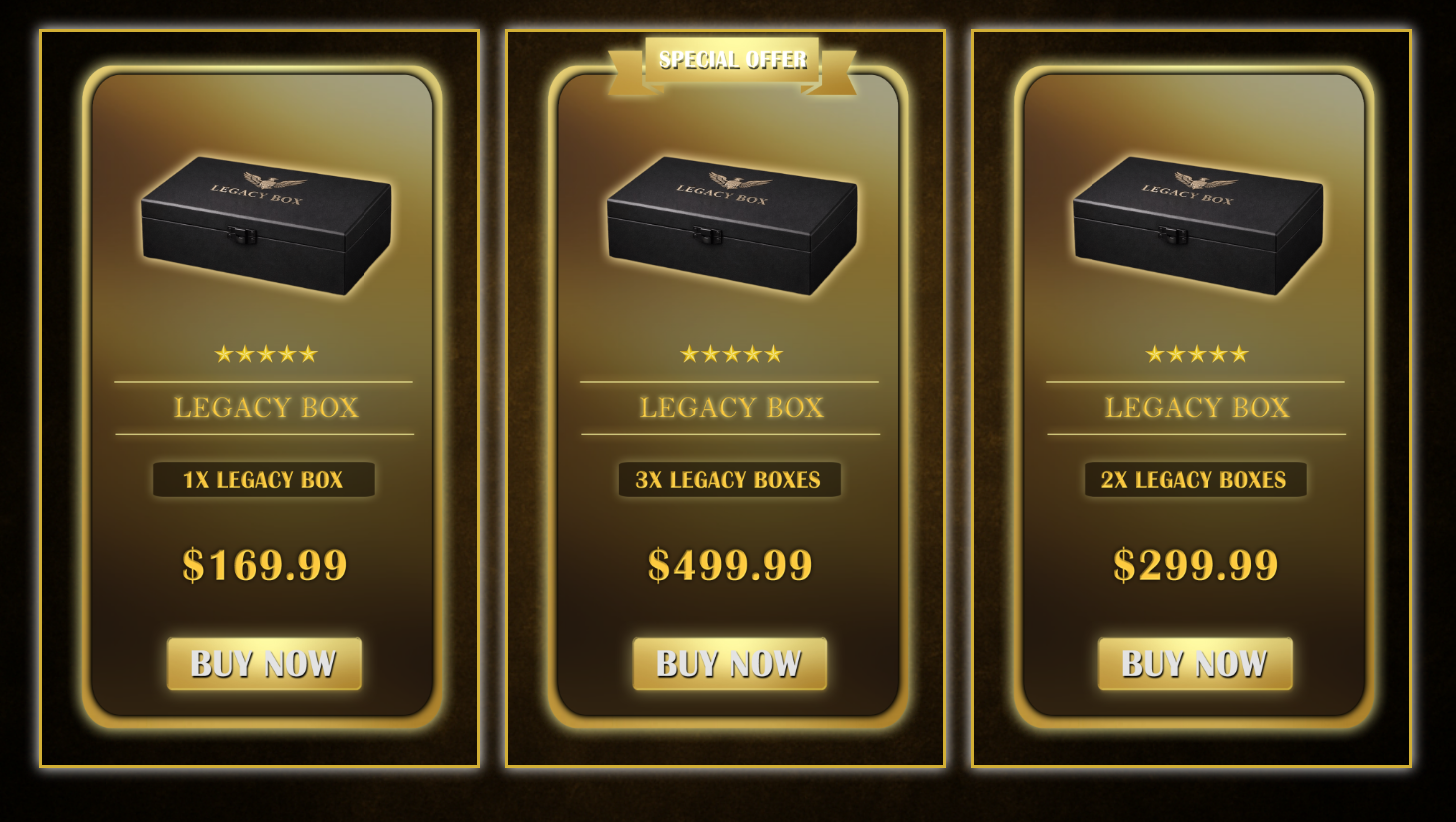 Legacy Box Pricing